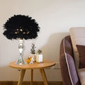 Feather Round Iron Table Lamp
