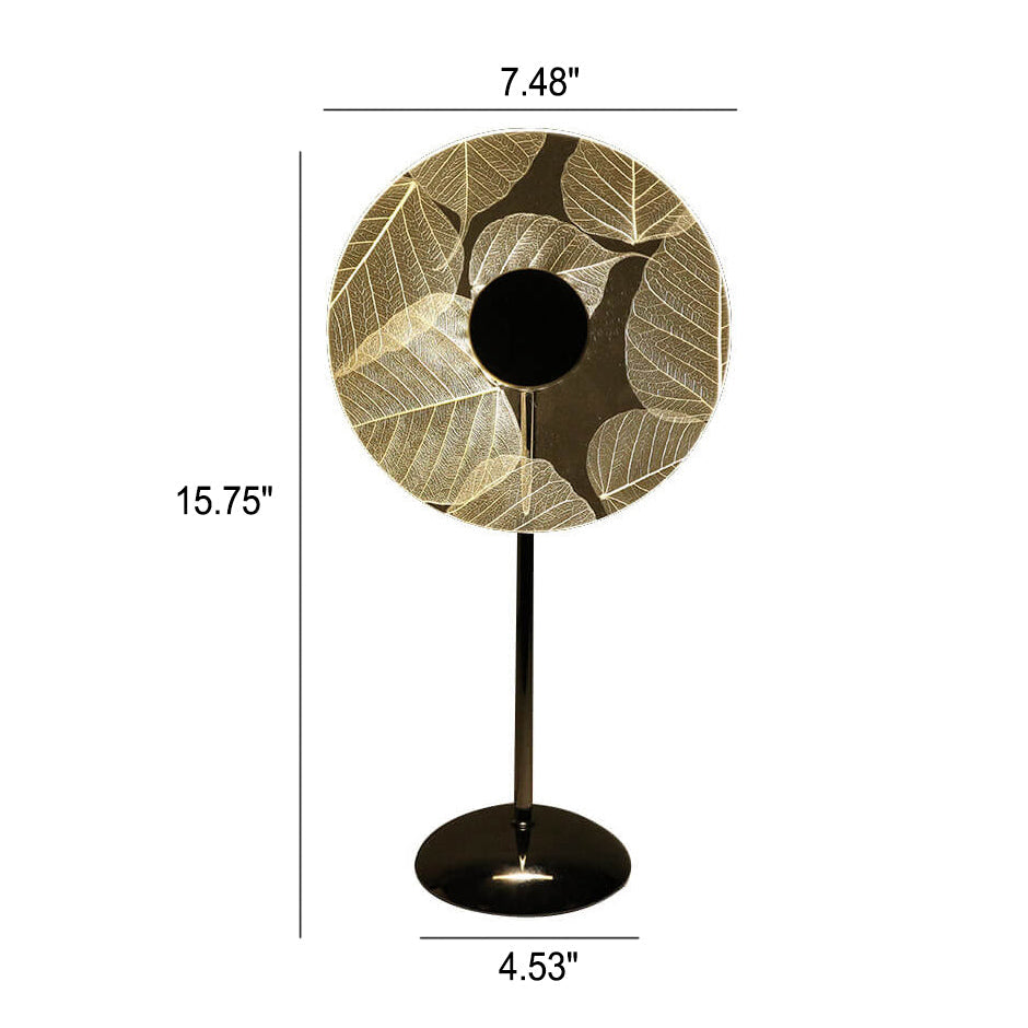 Acrylic Leaf Pattern Design Table Lamp