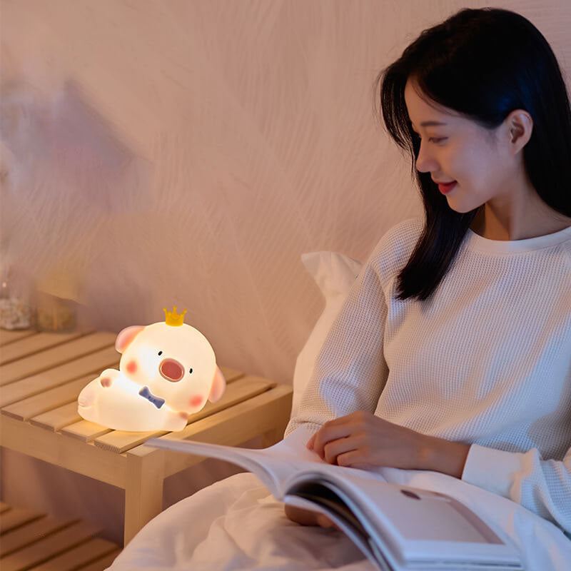 Cute Piggy Silicone Night Table Lamp