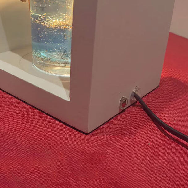 Solid Wood Square Melting Table Lamp
