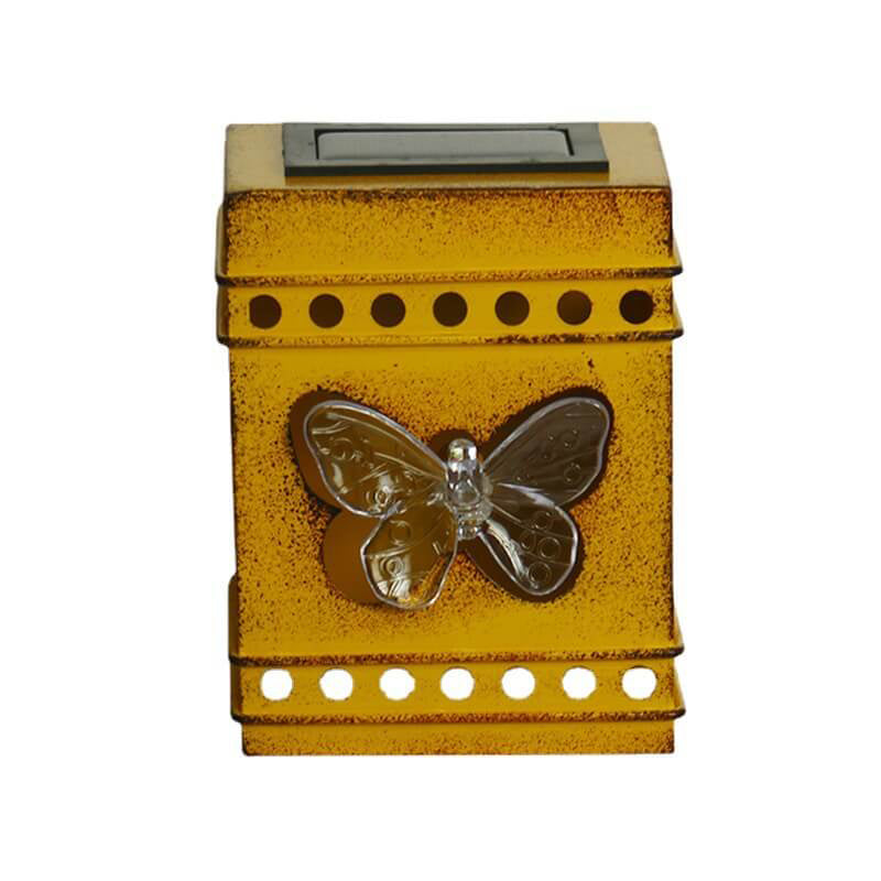 Square Box Aged Iron Outdoor Light