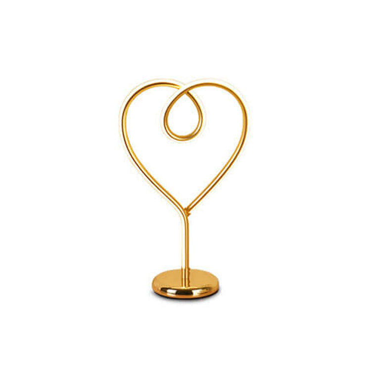 Heart Shape Aluminum Iron Table Lamp