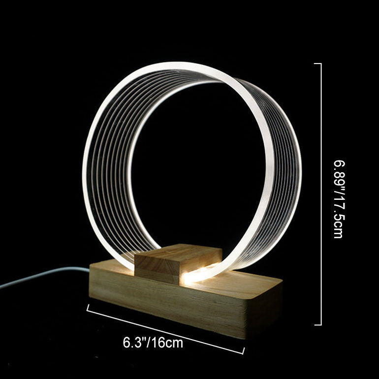 High Translucent Acrylic Circle Table Lamp