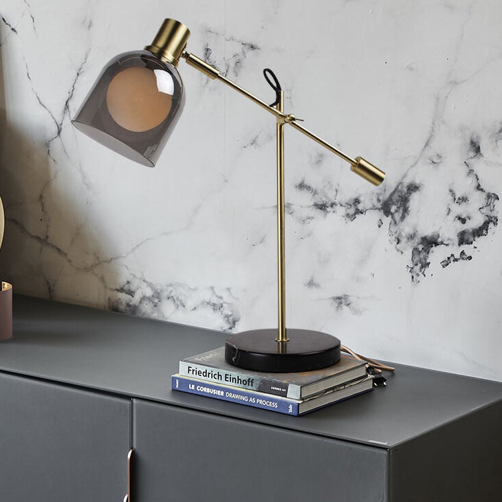 Iron Glass Cup Marble Table Lamp