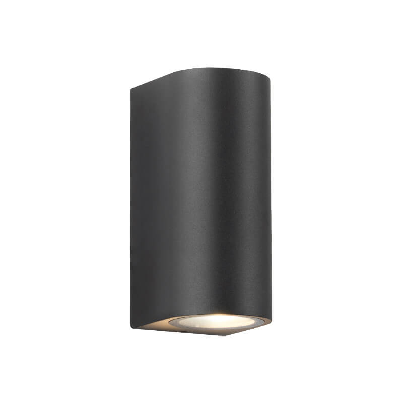 Aluminum Glass Cylinder 2-Light Outdoor Light
