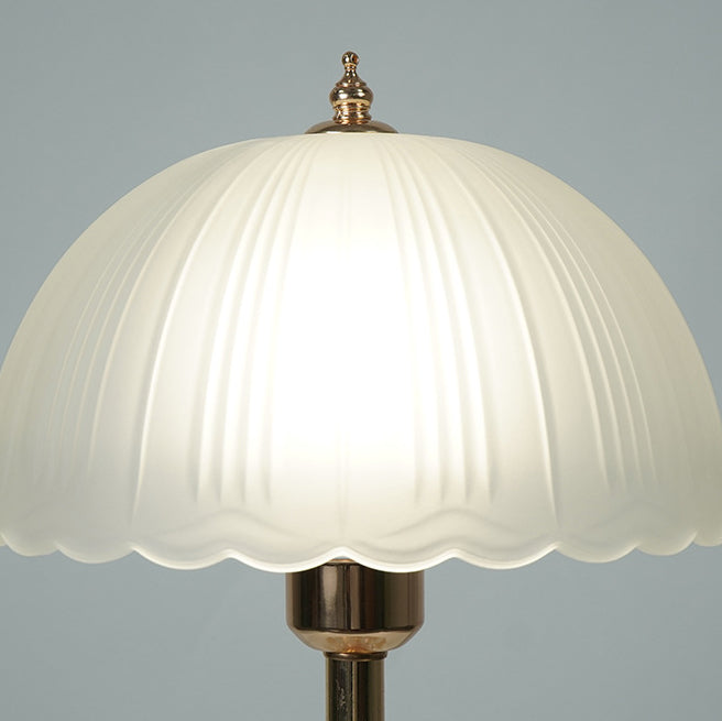 Iron Glass Dome Streak Table Lamp