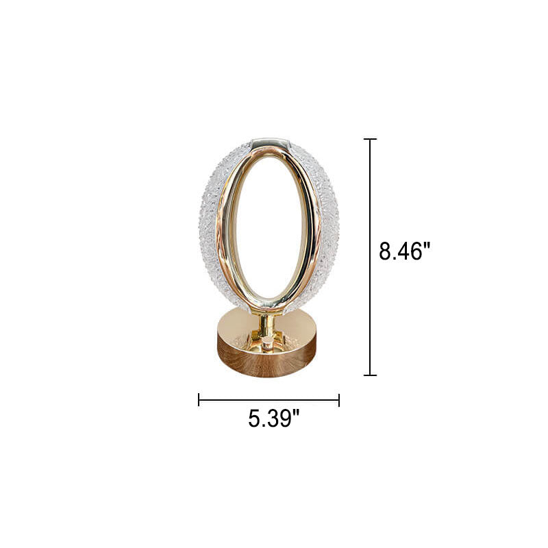 Ring Crystal Acrylic Touch Table Lamp