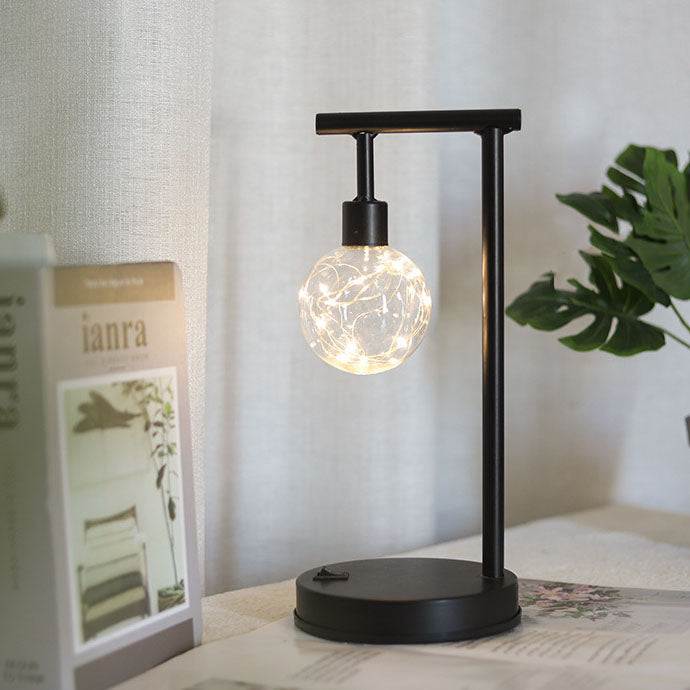 Ball Iron Battery Night Table Lamp