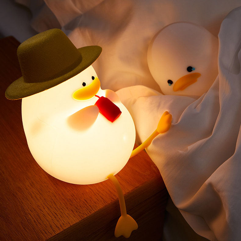 Cartoon Silicone Duck Pat Table Lamp