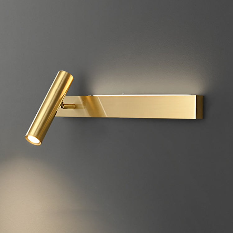 Rectangle Cylinder Full Copper Wall Lamp