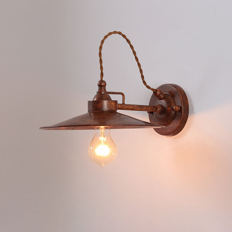 Metal Plate Bowl Patio Outdoor Light