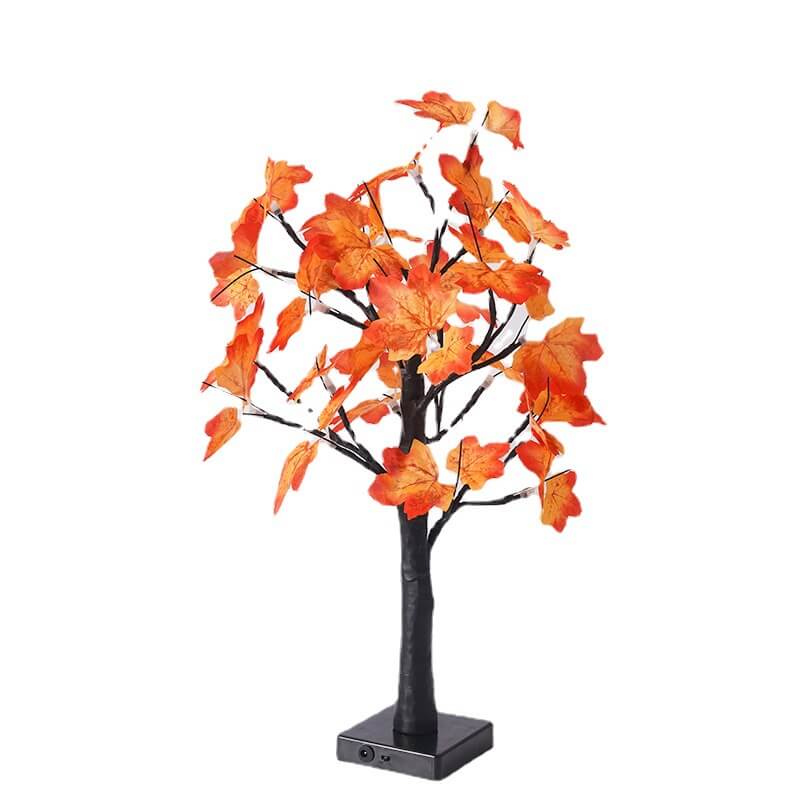 Halloween Tree Pumpkin Bats Table Lamp