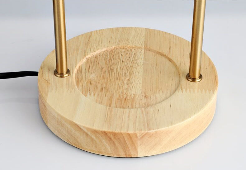 Glass Wood Melting Wax 2-Light Table Lamp