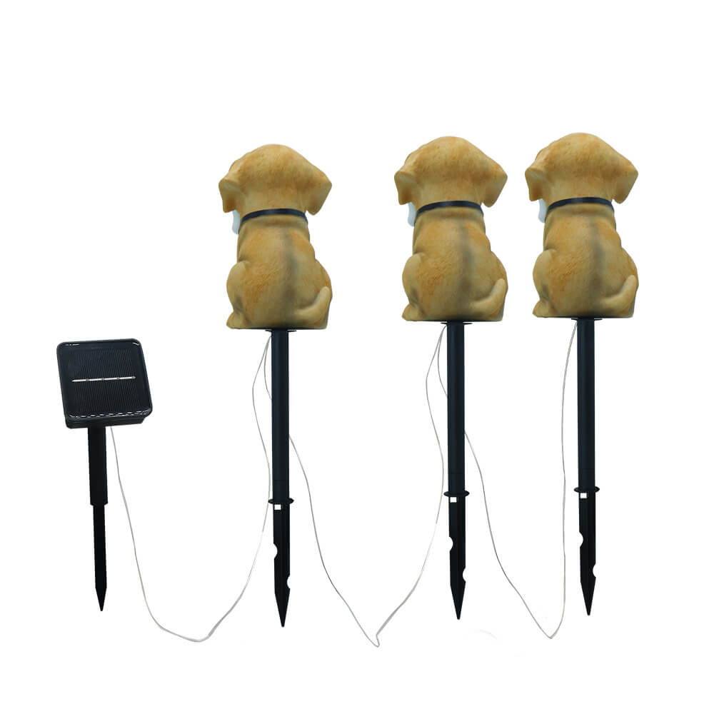 Dog Resin Solar Waterproof Outdoor Light