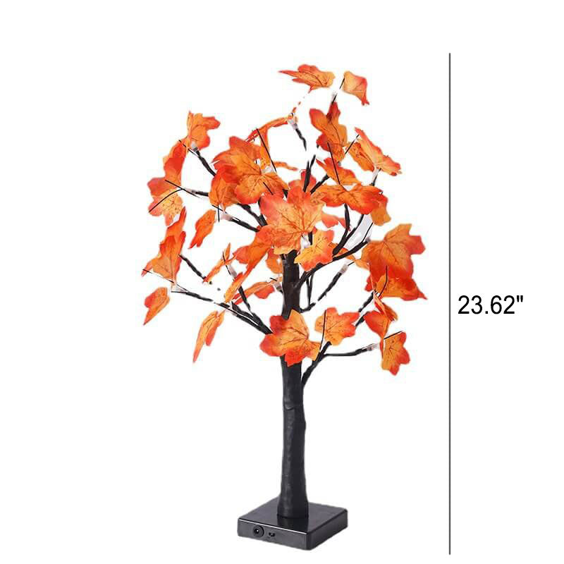 Halloween Tree Pumpkin Bats Table Lamp