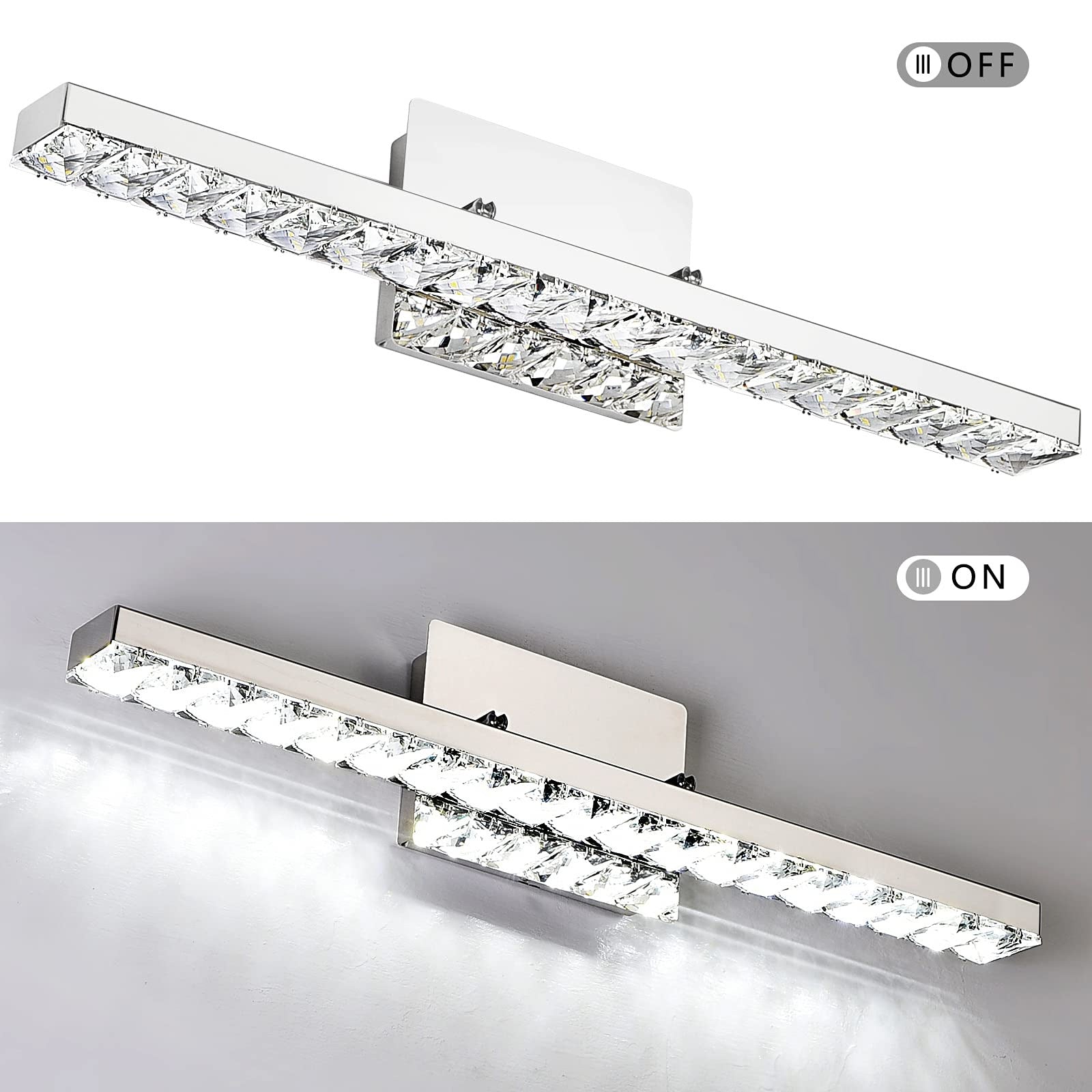 Strip Rectangular Rotatable Stainless Wall Lamp
