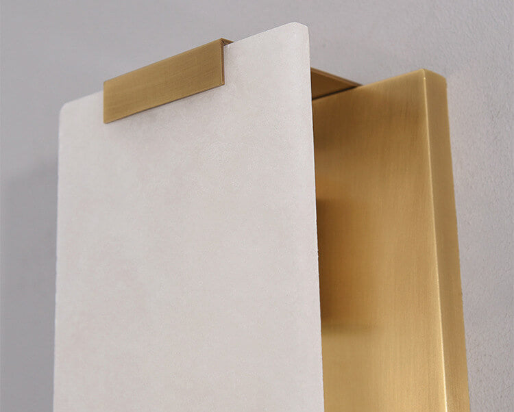 Copper Marble Strip Design 3-Light Wall Lamp