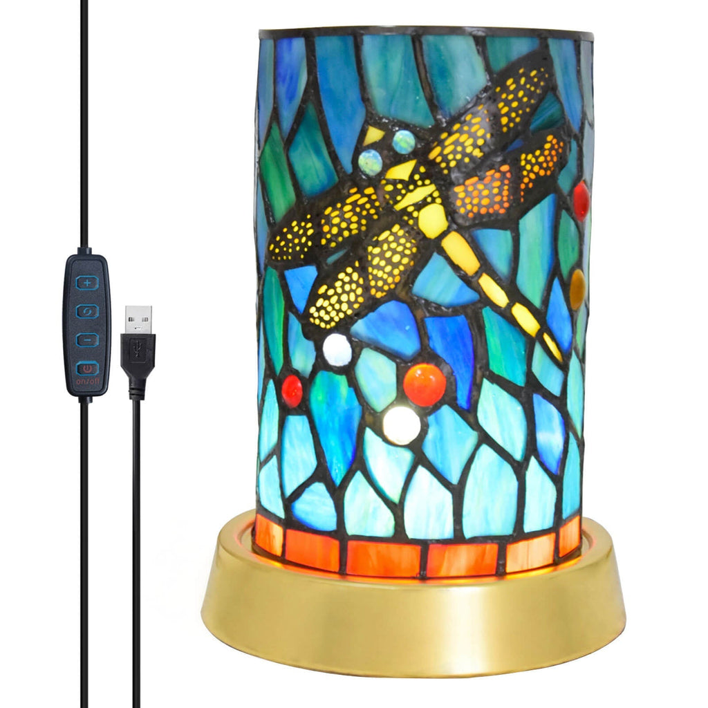 Style Stained Glass Iron Table Lamp