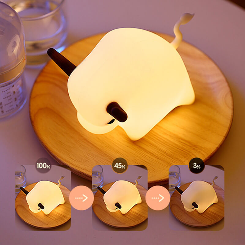 Animal Cow Silicone Timer Table Lamp