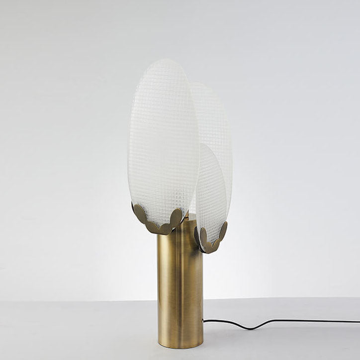 Transparent Oval Glass Sheet Table Lamp