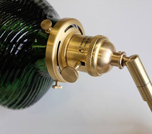 Emerald Glass Brass Straight Wall Lamp