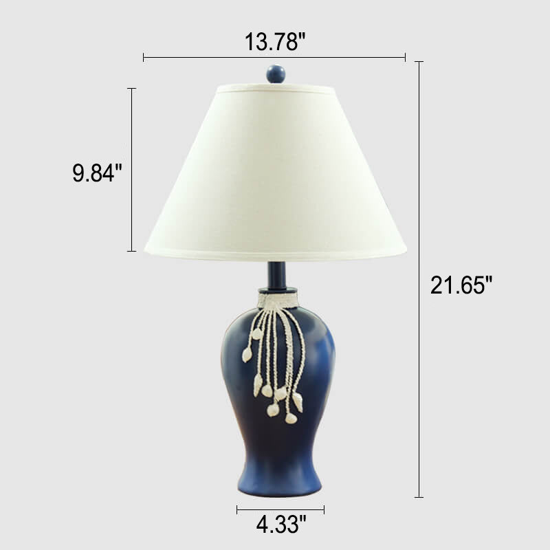 Mediterranean Fabric Resin Table Lamp