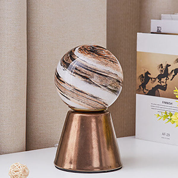 Orb Moon Ceramic Glass Table Lamp