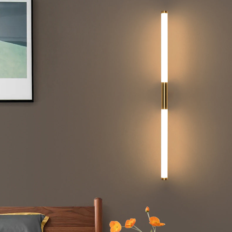 Long Cylinder Rectangle Iron Wall Lamp