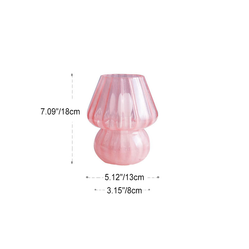 Glass Mushroom Bedroom Table Lamp