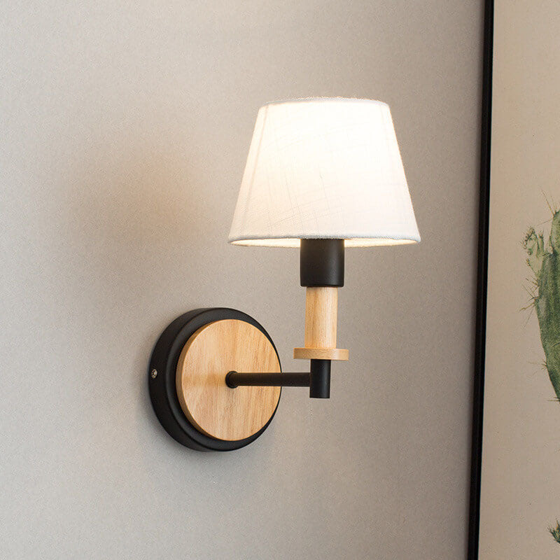 Wooden Tubular Wall Lamp