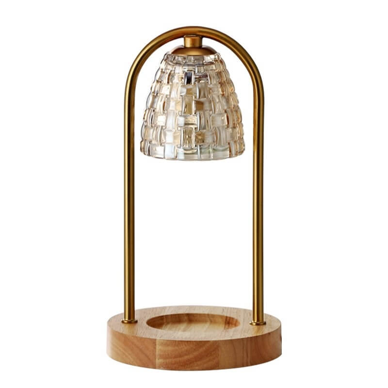 Glass Wood Melting Wax 2-Light Table Lamp