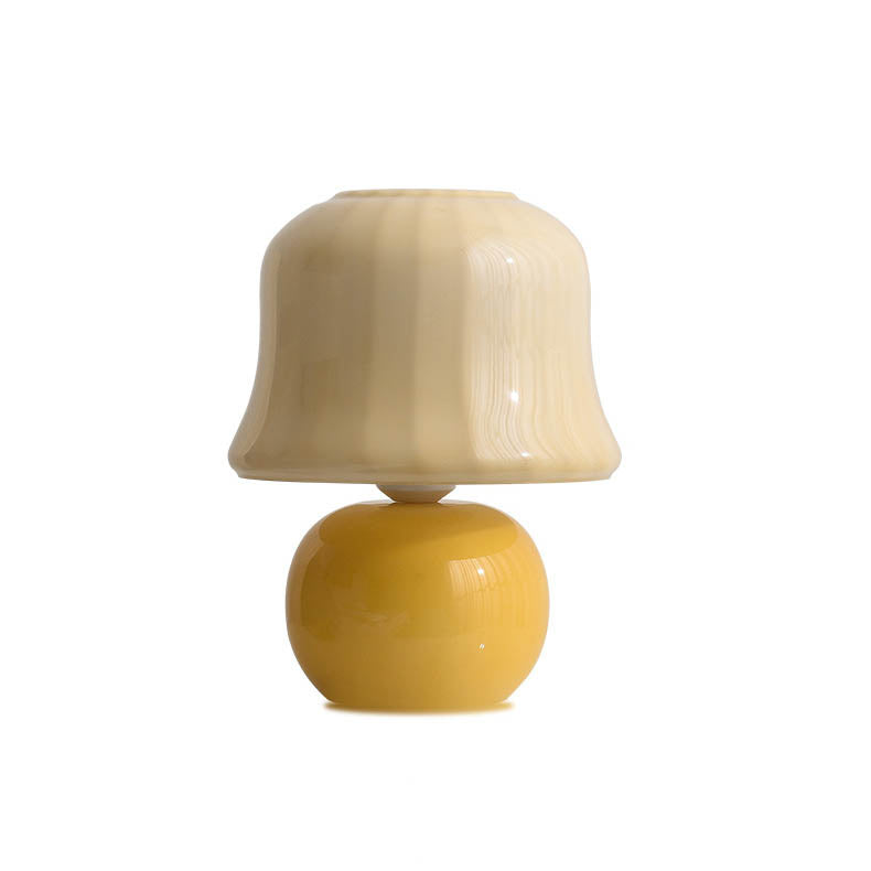Glass Mushroom Shape Study Table Lamp