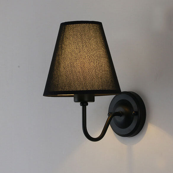 Fabric Bell Bend Arm Wall Lamp