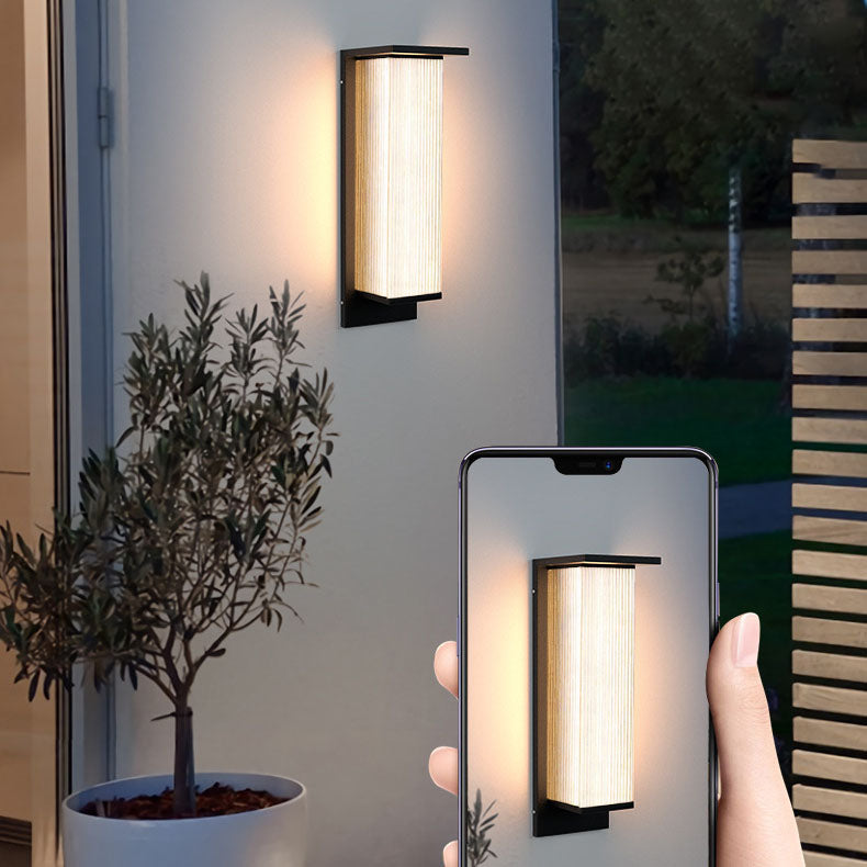 Rectangular Stainless Steel Acrylic Outdoor Light