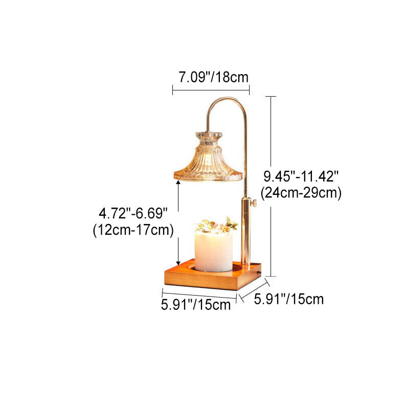 Iron Glass Flower Shape Table Lamp