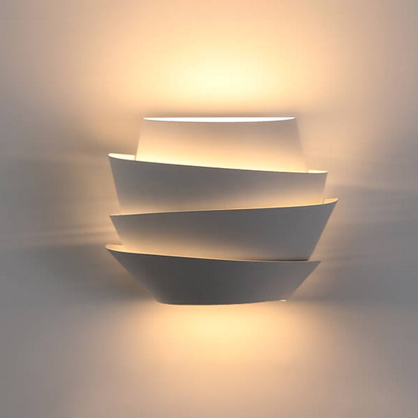 Layers Half Cylinder Iron 2-Light Wall Lamp