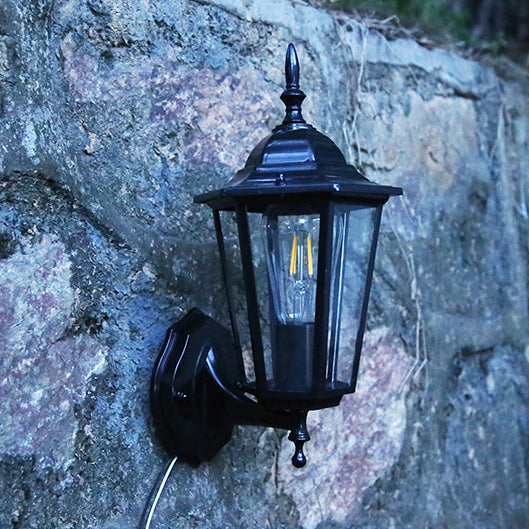 Hexagonal Aluminum Frame Frosted Outdoor Light