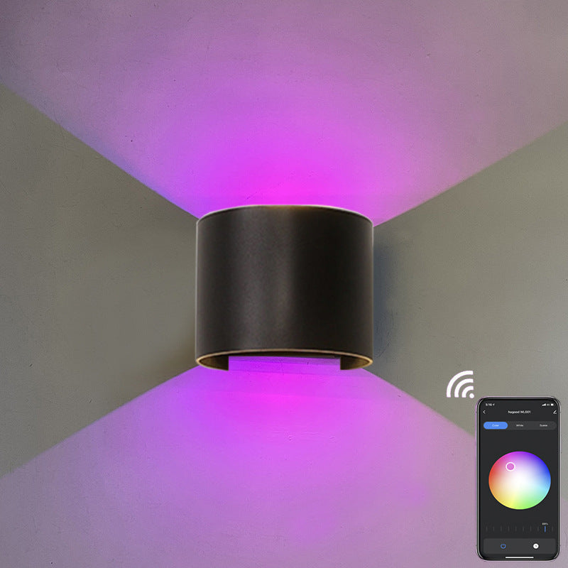 Intelligent Cylindrical APP Dimming Wall Lamp