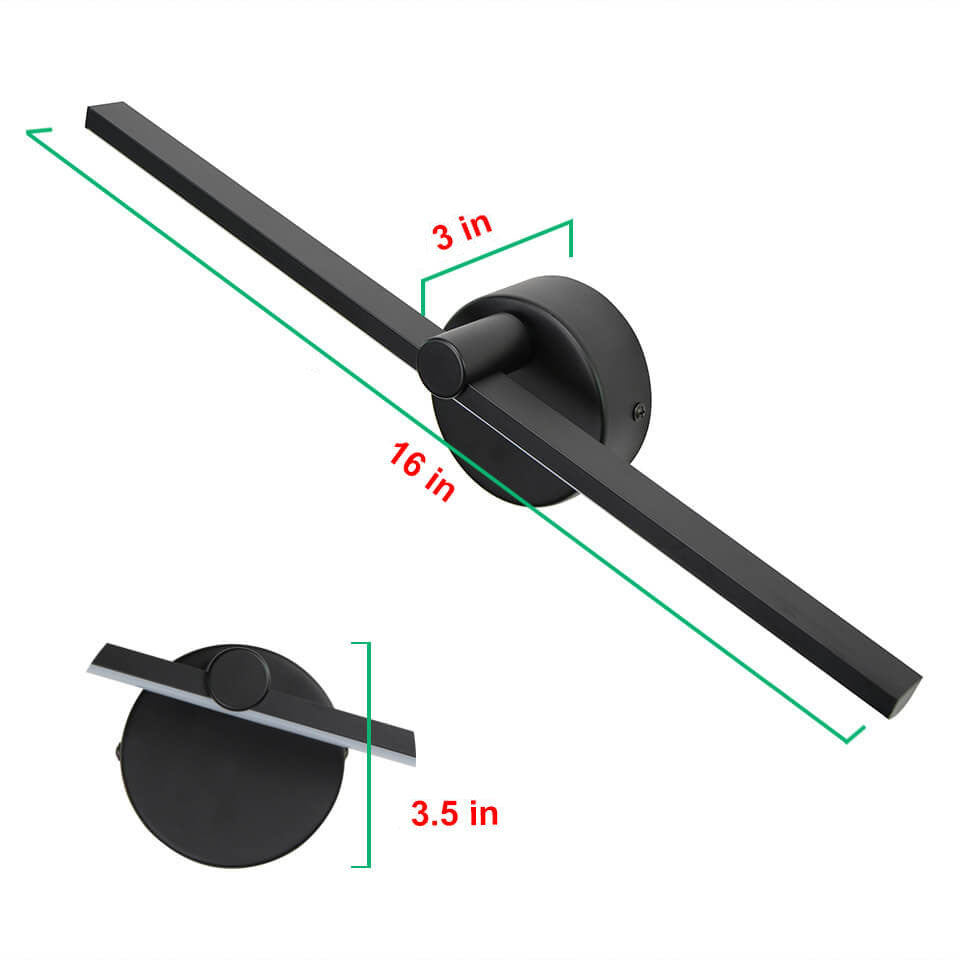 Aluminum Long Bar Switch Wall Lamp