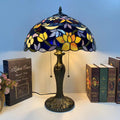 Iron Stained Glass Flower Table Lamp