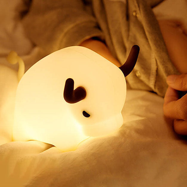 Animal Cow Silicone Timer Table Lamp