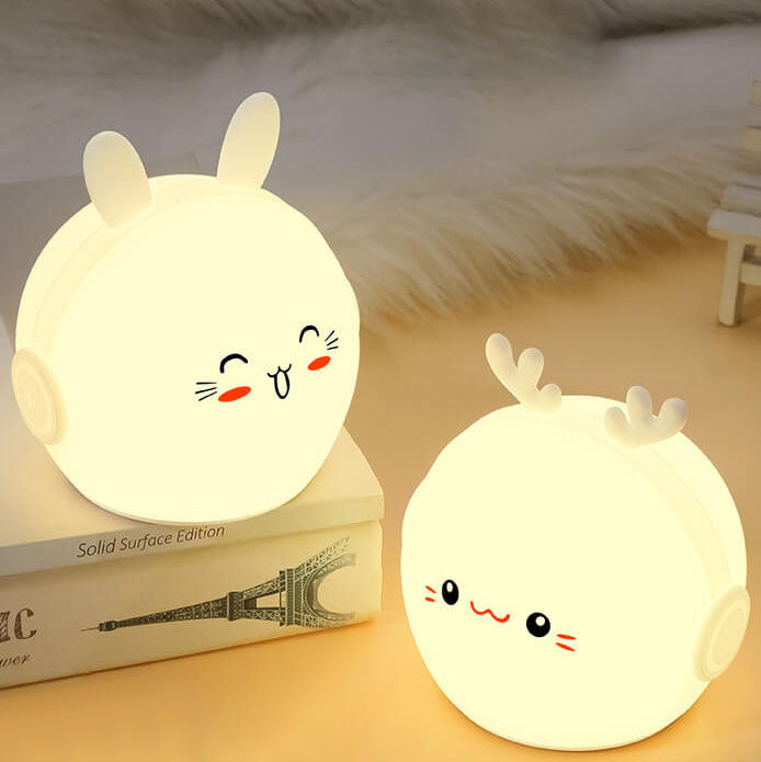 Cartoon Deer Rabbit Silicone Table Lamp