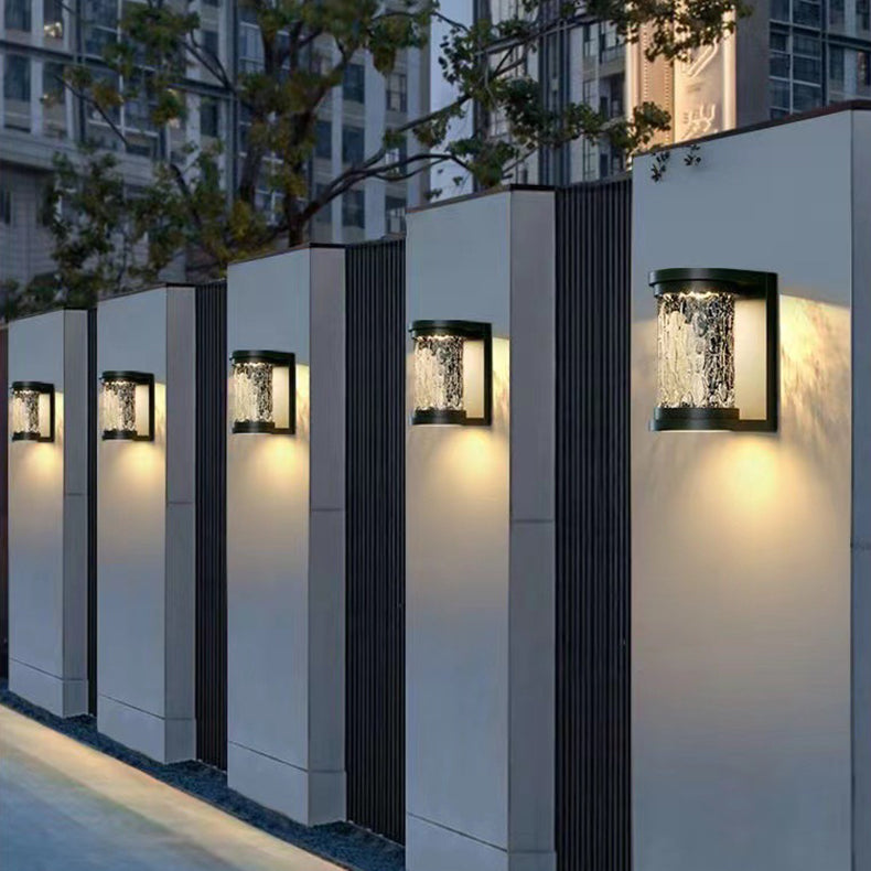 Cylinder Stainless Steel Glass Outdoor Light