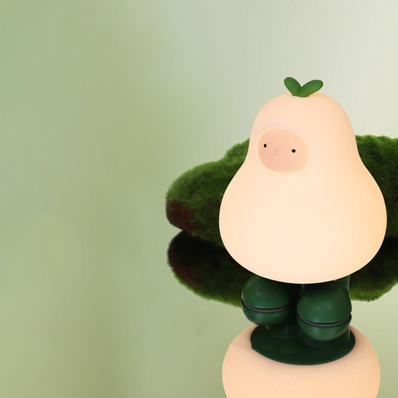 Cartoon Pear Silicone Night Table Lamp