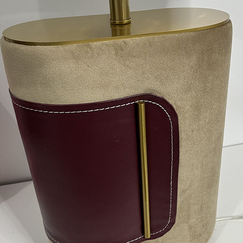 Leather Velvet Fabric Table Lamp