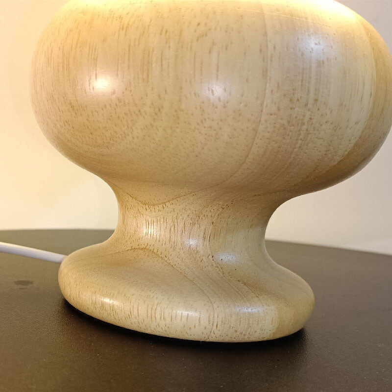 Half-circle Log Cloth Table Lamp