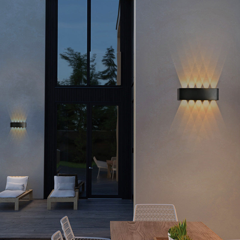 Cylinder Rectangular Aluminium Iron Outdoor Light
