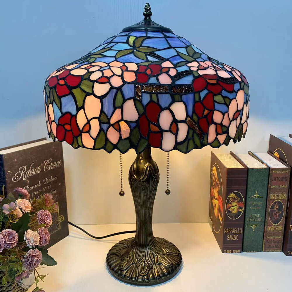 Stained Glass Mediterranean Dome Table Lamp