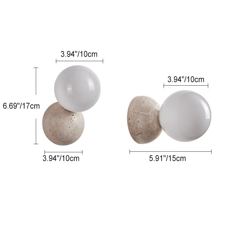 Round Ball Stone Wall Lamp