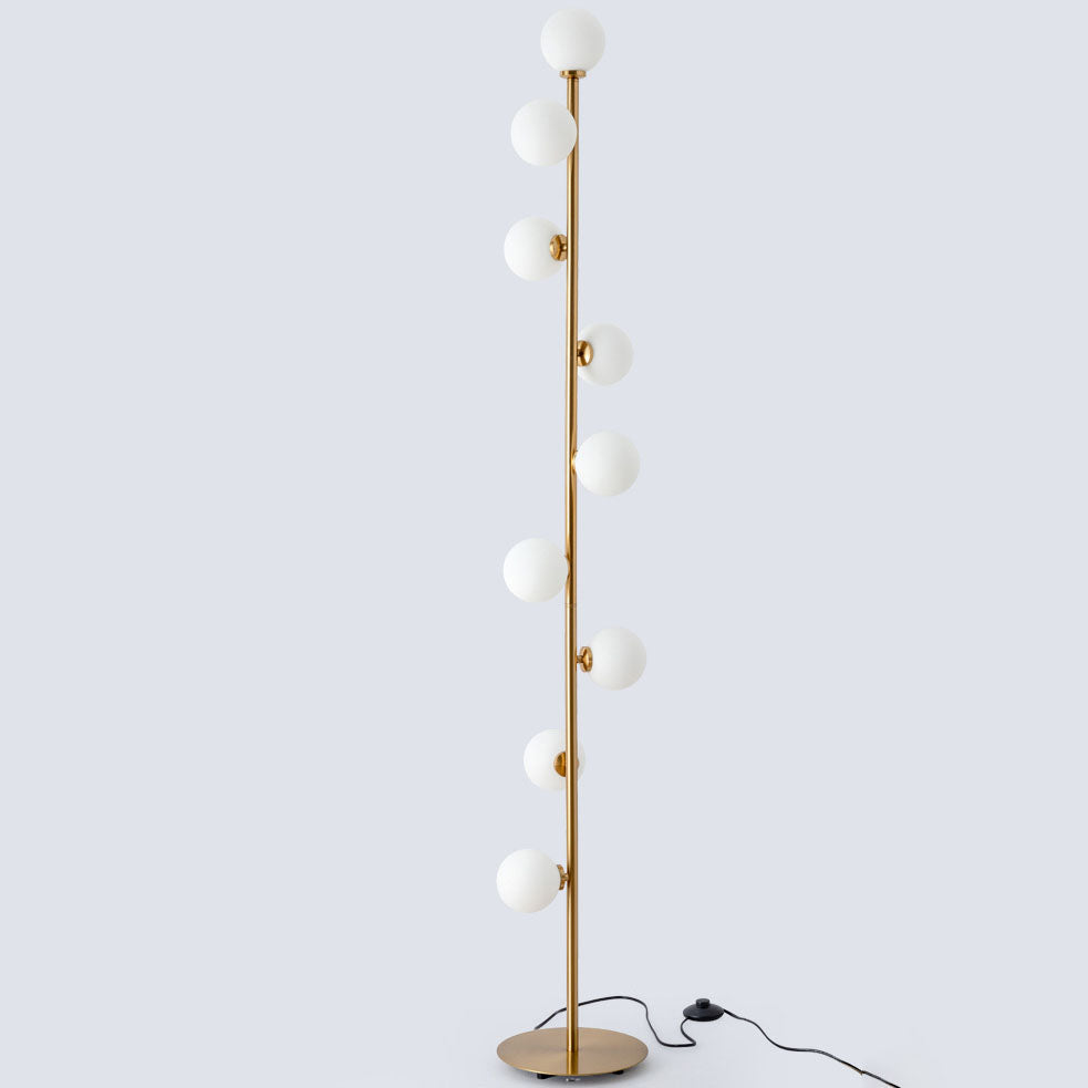 Contemporary Scandinavian Metal 9-Light Floor Lamp